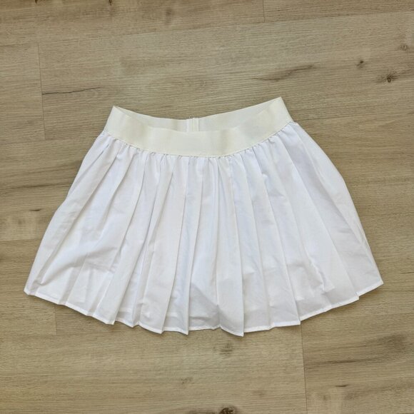 White Tennis Pickleball Skirt Skort Pleated Large - Picture 1 of 5